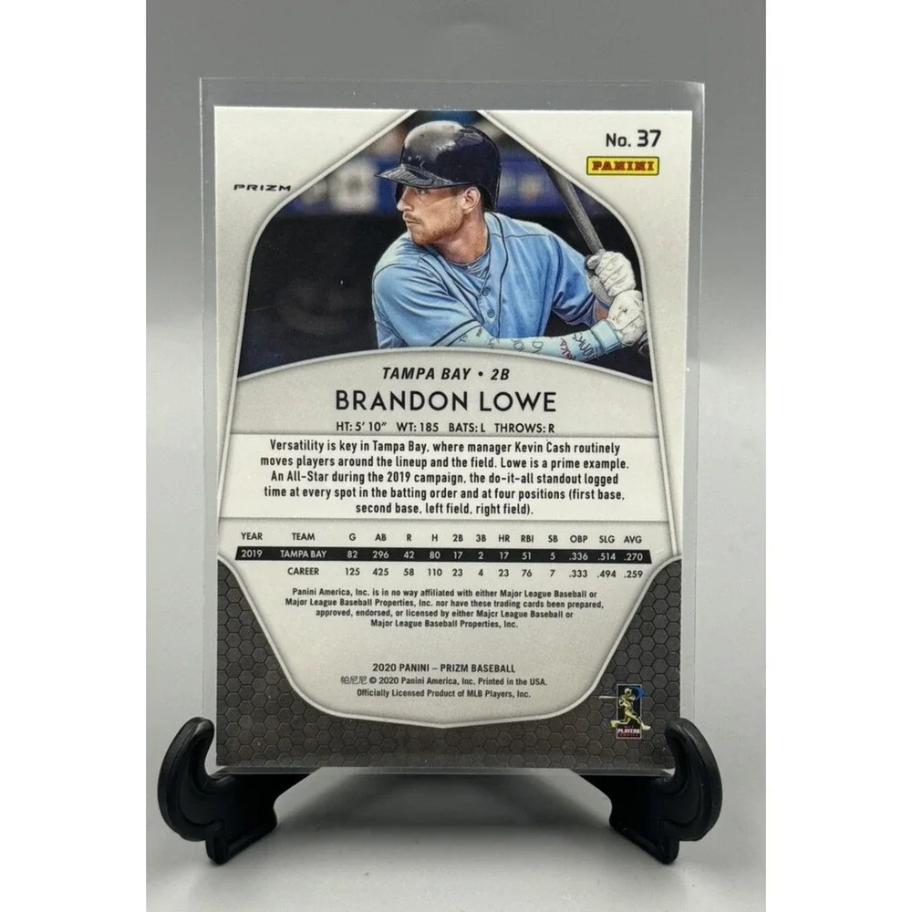 2020 Panini Prizm Prizms Green #37 Brandon Lowe Tampa Bay Rays‎